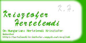 krisztofer hertelendi business card